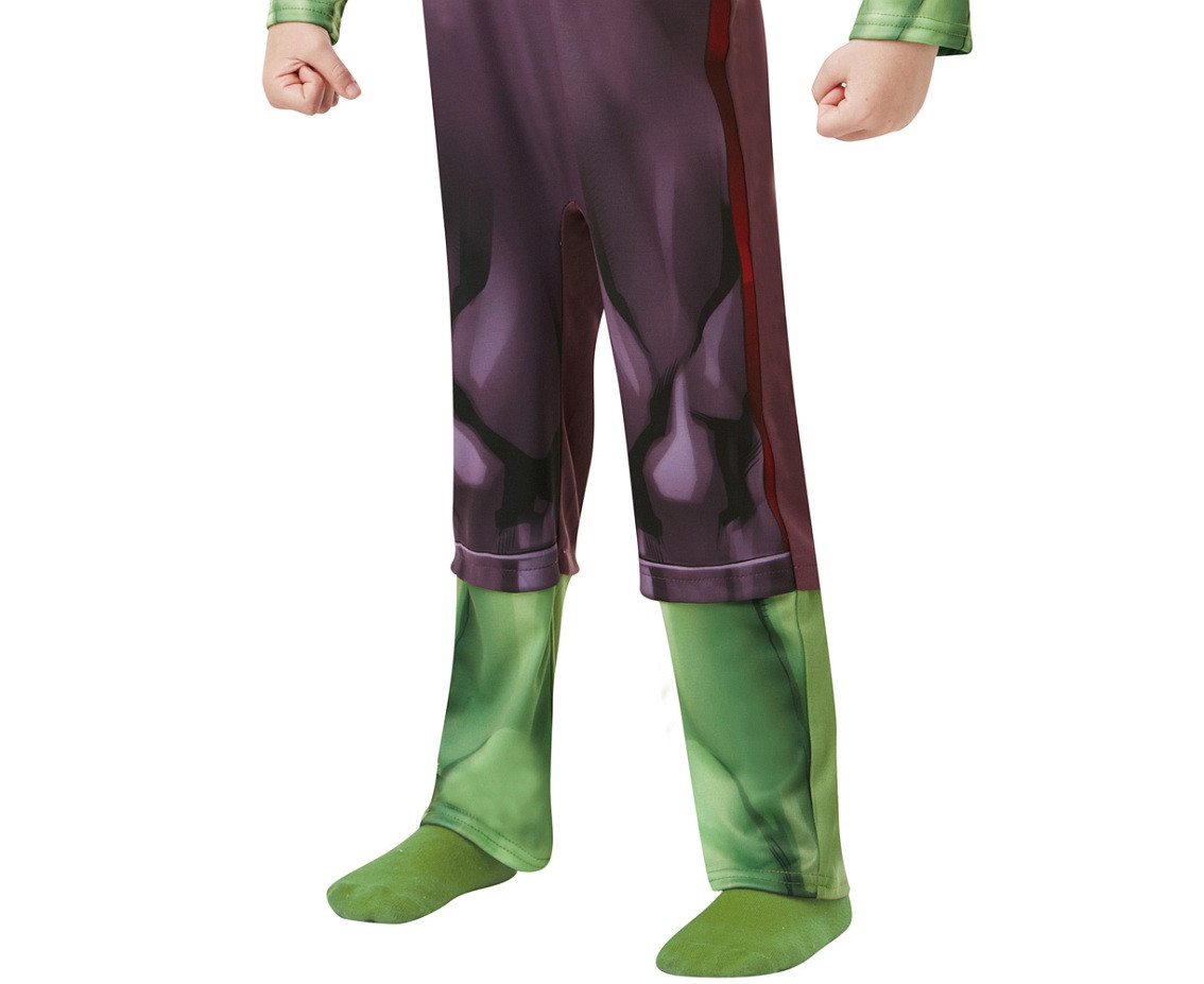 Includes: The Hulk padded muscle chest jumpsuit and mask